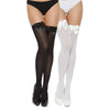 Lace by lj thigh high stockings with bow - peaches and screams