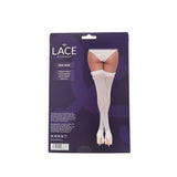 Lace by lj thigh high stockings with bow - peaches and screams