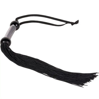 Large Black Rubber Flogger Crop Whip For Bdsm Bondage Play - Peaches and Screams