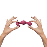 Large silicone purple quiet vibrating butt plug - peaches and screams
