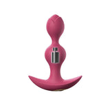 Large silicone purple quiet vibrating butt plug - peaches and screams