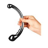Le wand 10.3 inch stainless steel silver double ended dildo - peaches and screams