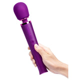 Le wand 10 inch silicone purple rechargeable wand massager - peaches and screams
