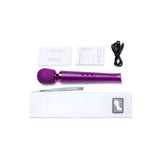 Le wand 10 inch silicone purple rechargeable wand massager - peaches and screams