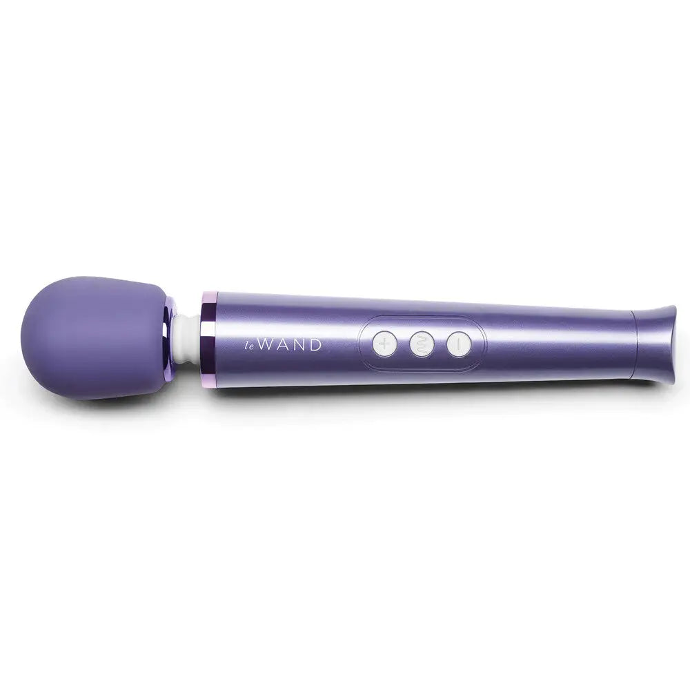 Le wand silicone purple rechargeable multi speed massager - peaches and screams