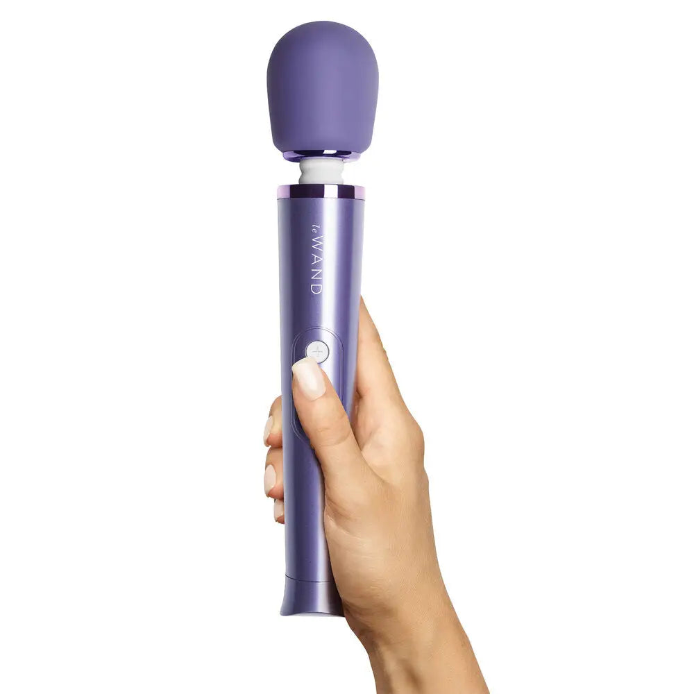 Le wand silicone purple rechargeable multi speed massager - peaches and screams