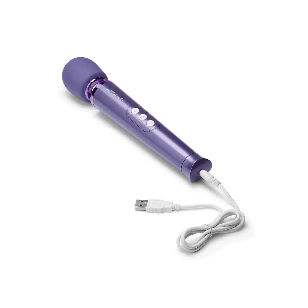 Le wand silicone purple rechargeable multi speed massager - peaches and screams