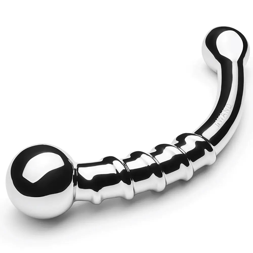 Le wand stainless steel large 8 inch metal dildo - peaches and screams