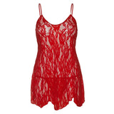 Leg avenue rose lace flair red chemise uk 14 to 18 - peaches and screams