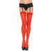 Leg Avenue Sexy Sheer Red Suspender Stockings For Uk 16 - 19 - Peaches and Screams