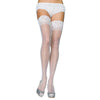 Leg avenue sheer white stockings with lace top - peaches and screams