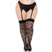 Leg Avenue Wild Rose Net Thigh Highs Uk 14 To 18 - Peaches and Screams