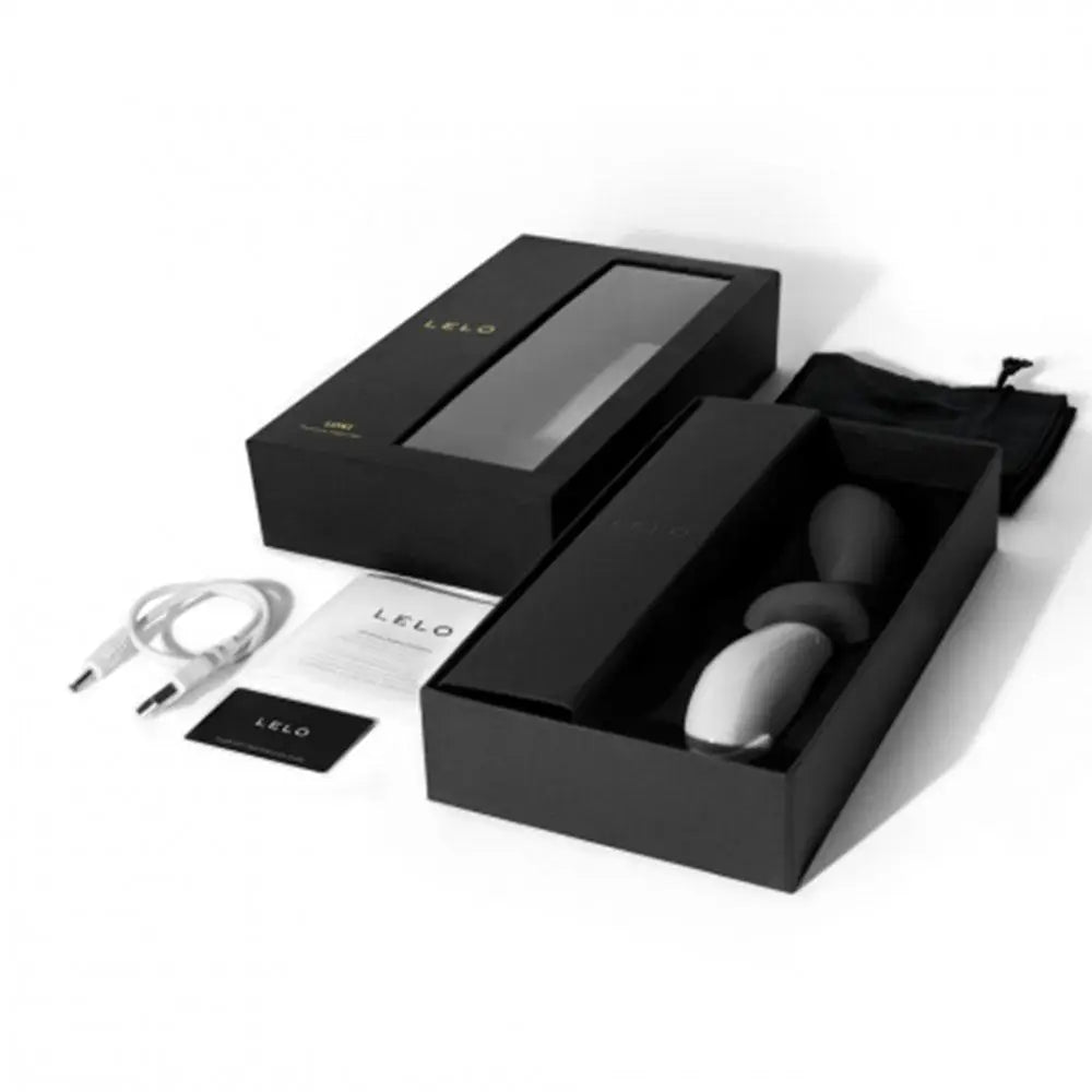 Lelo 7.75 inch black rechargeable prostate massager silicone - peaches and screams