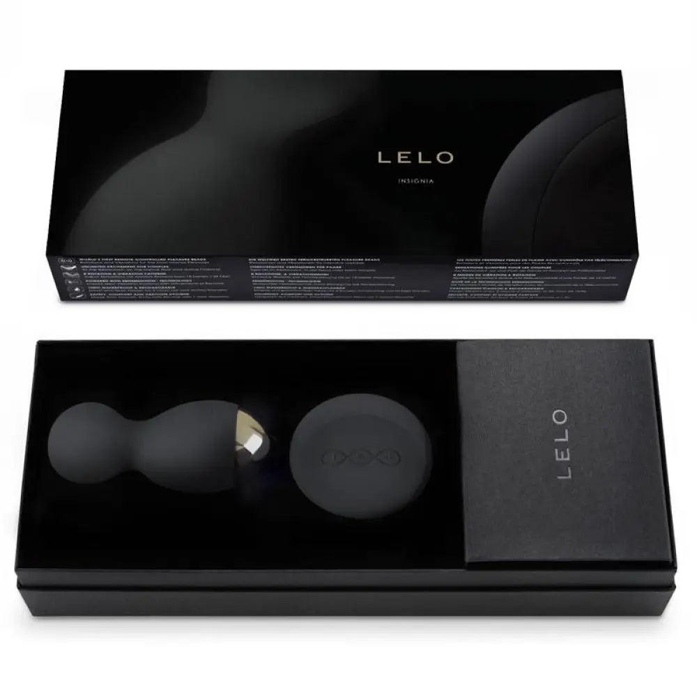 Lelo black remote rechargeable vibrating orgasm ball - peaches and screams