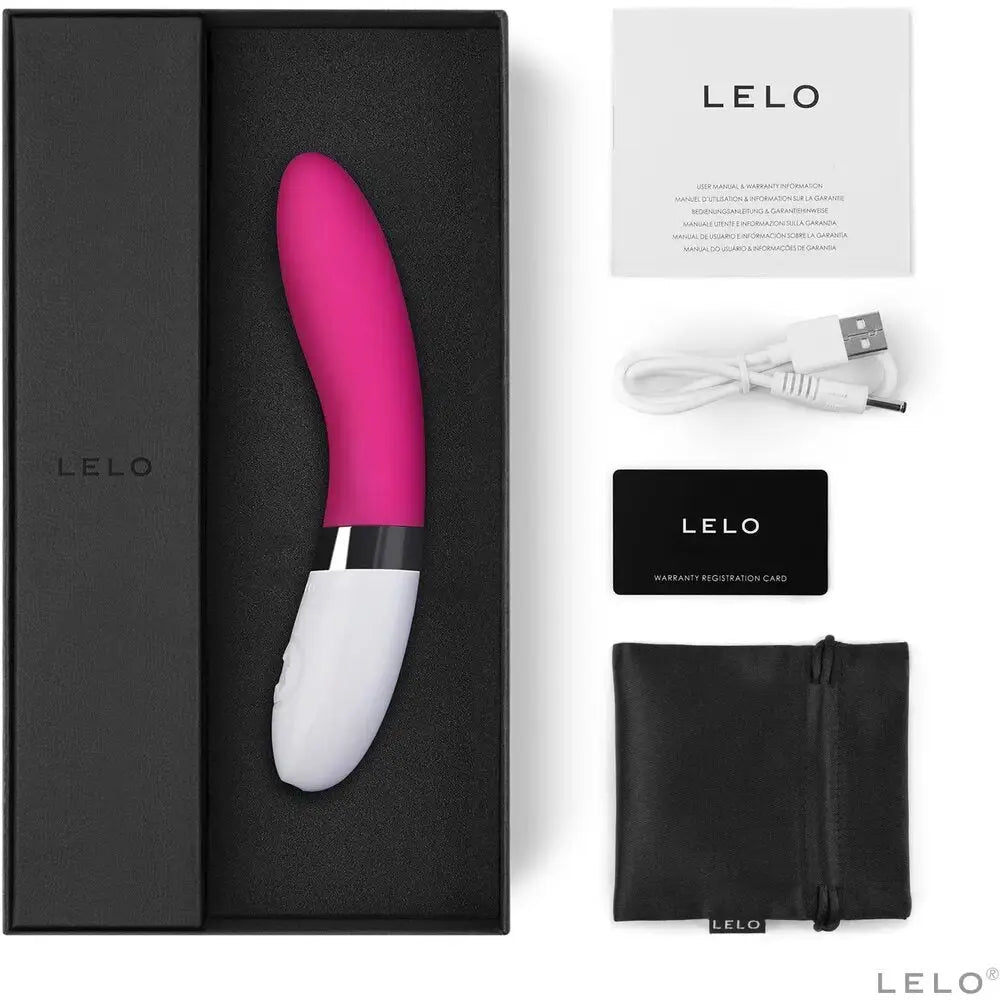 Lelo liv 2 cerise silicone pink rechargeable g spot vibrator - peaches and screams