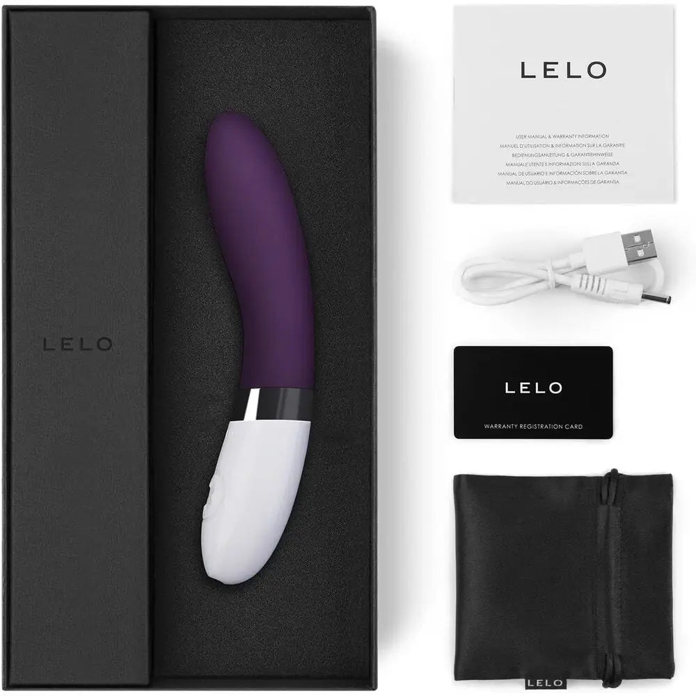 Lelo liv 2 silicone purple rechargeable g spot vibrator - peaches and screams