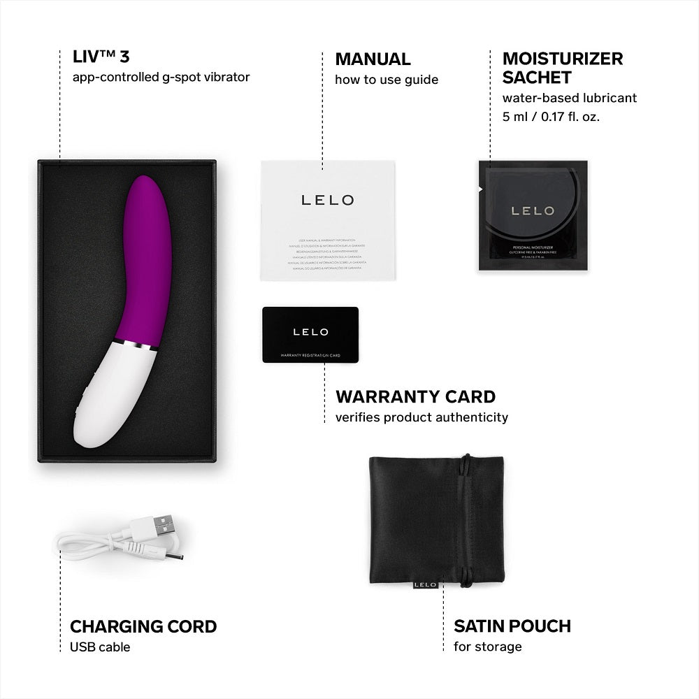 Lelo liv 3 app controlled g-spot vibrator deep rose - g-spot vibrators peaches and screams