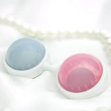 Lelo luna mini pink and blue pelvic floor orgasm ball beads - peaches and screams
