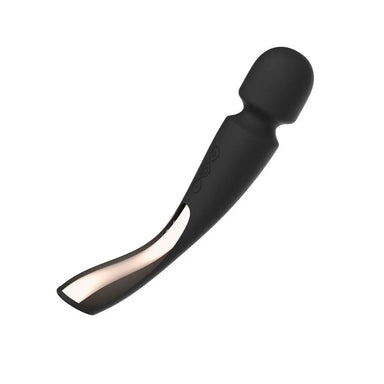 Lelo Silicone Black Rechargeable Multi - speed Wand Massager - Peaches and Screams