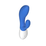 Lelo silicone blue rechargeable wave motion rabbit vibrator - peaches and screams