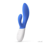Lelo silicone blue rechargeable wave motion rabbit vibrator - peaches and screams