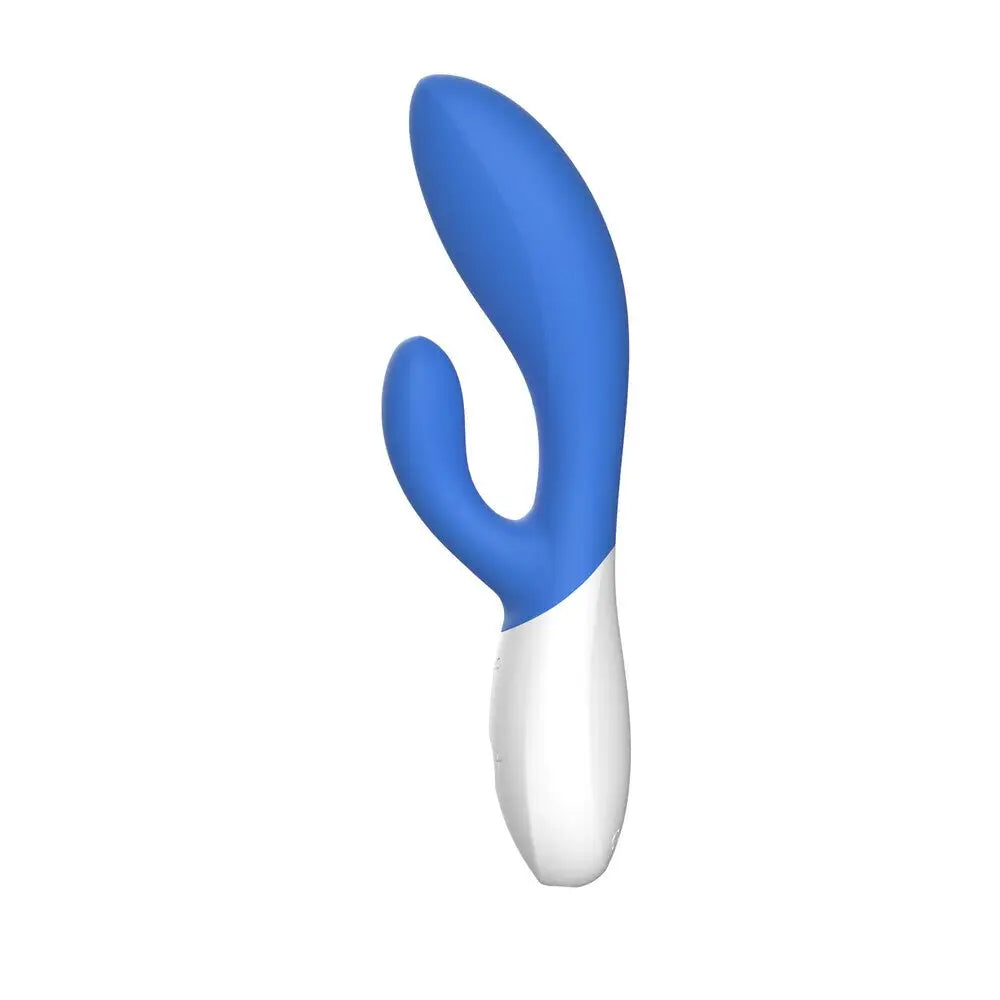 Lelo silicone blue rechargeable wave motion rabbit vibrator - peaches and screams