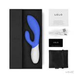 Lelo silicone blue rechargeable wave motion rabbit vibrator - peaches and screams