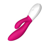 Lelo silicone pink rechargeable rabbit wave motion vibrator - peaches and screams