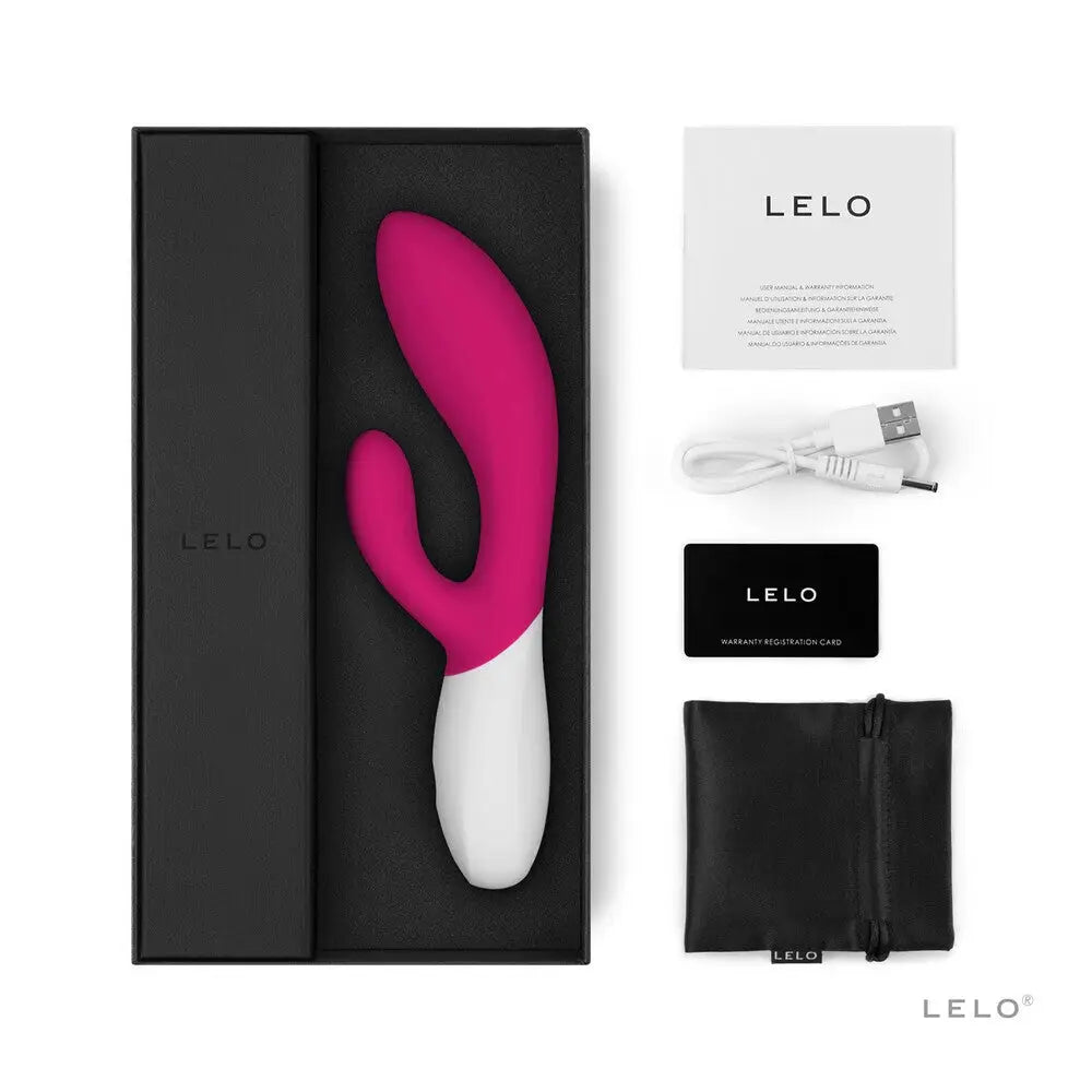 Lelo silicone pink rechargeable rabbit wave motion vibrator - peaches and screams