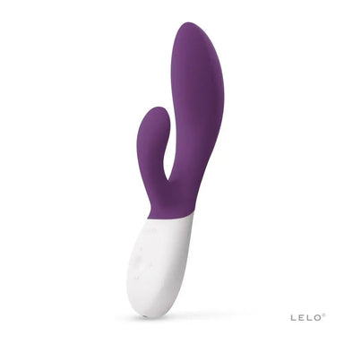 Lelo Silicone Purple Rechargeable Rabbit Vibrator With Wave Motion Tech - Peaches and Screams