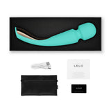 Lelo smart wand 2 large aqua - wand vibrators peaches and screams