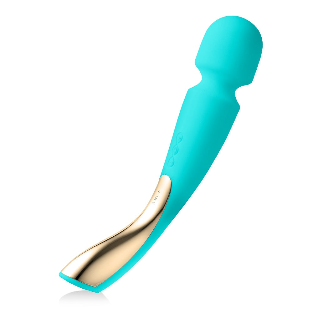Lelo smart wand 2 large aqua - wand vibrators peaches and screams