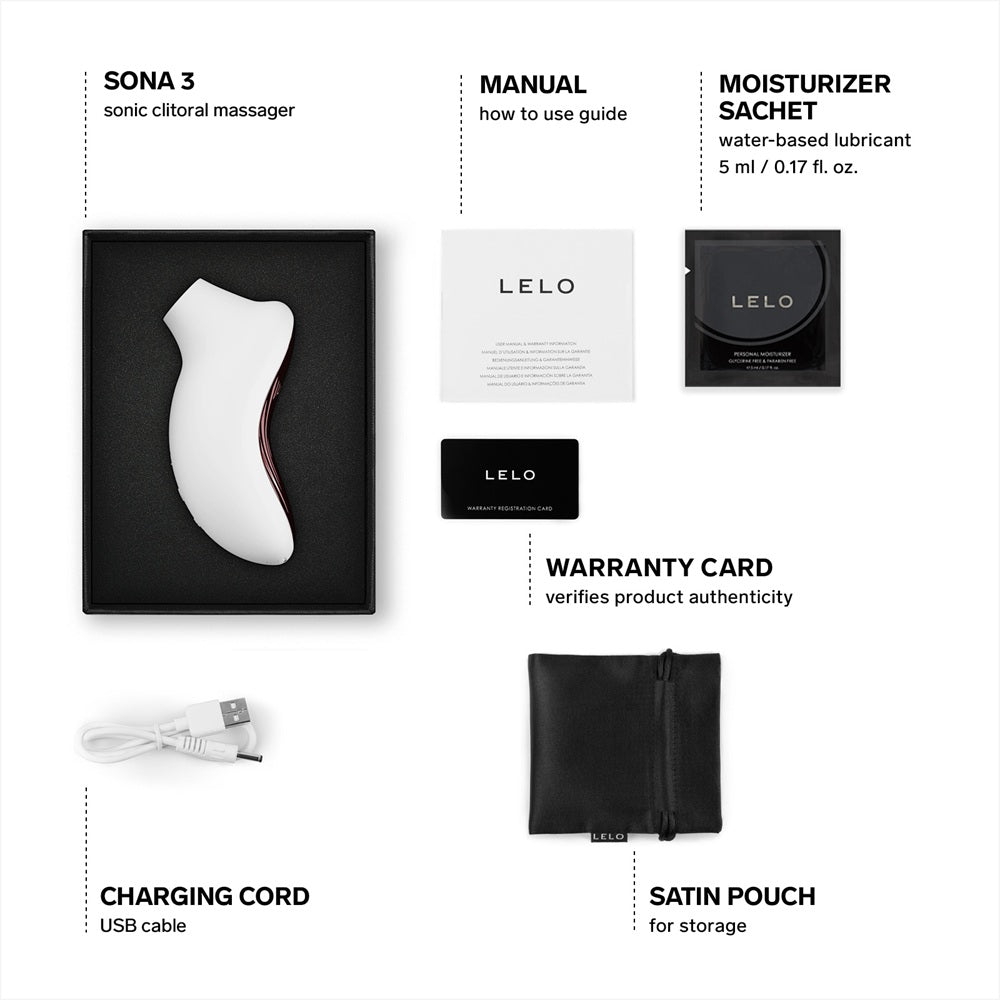 Lelo sona 3 clitoral massager cream - suction vibrators peaches and screams