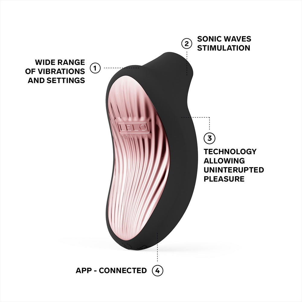Lelo sona 3 cruise black clitoral massager - suction vibrators peaches and screams