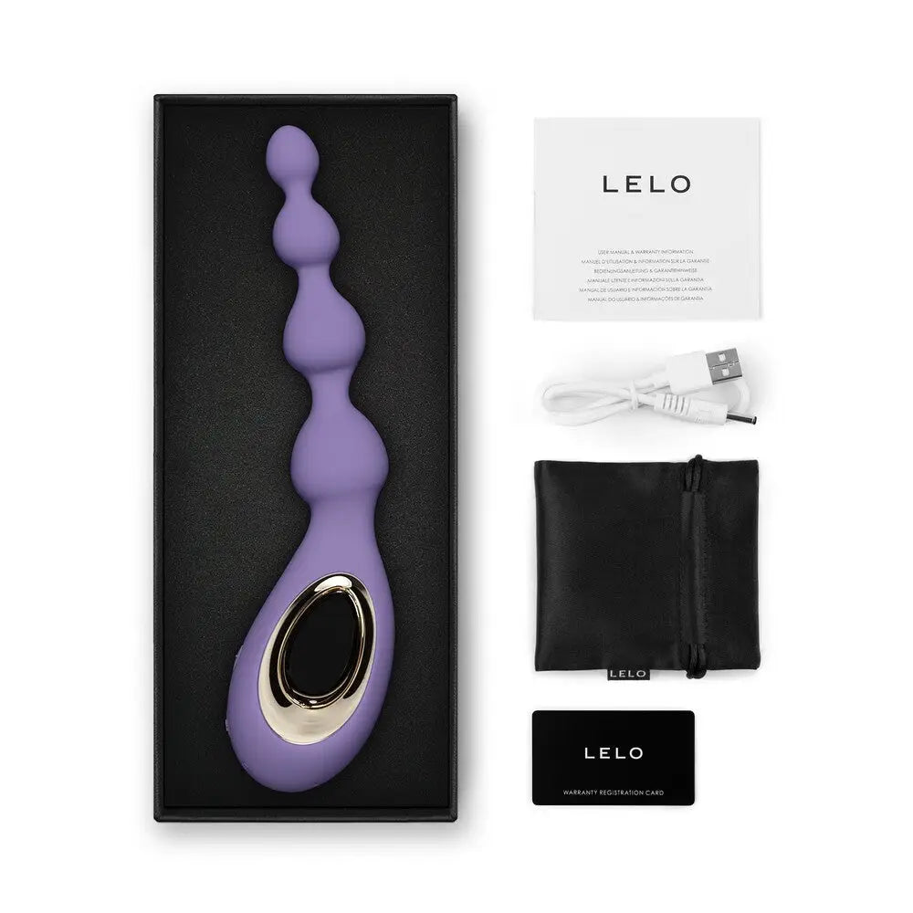 Lelo soraya anal beads massager in violet dusk - peaches and screams