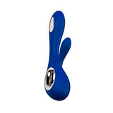 Lelo soraya wave dual action vibrator midnight blue - rabbit vibrators peaches and screams