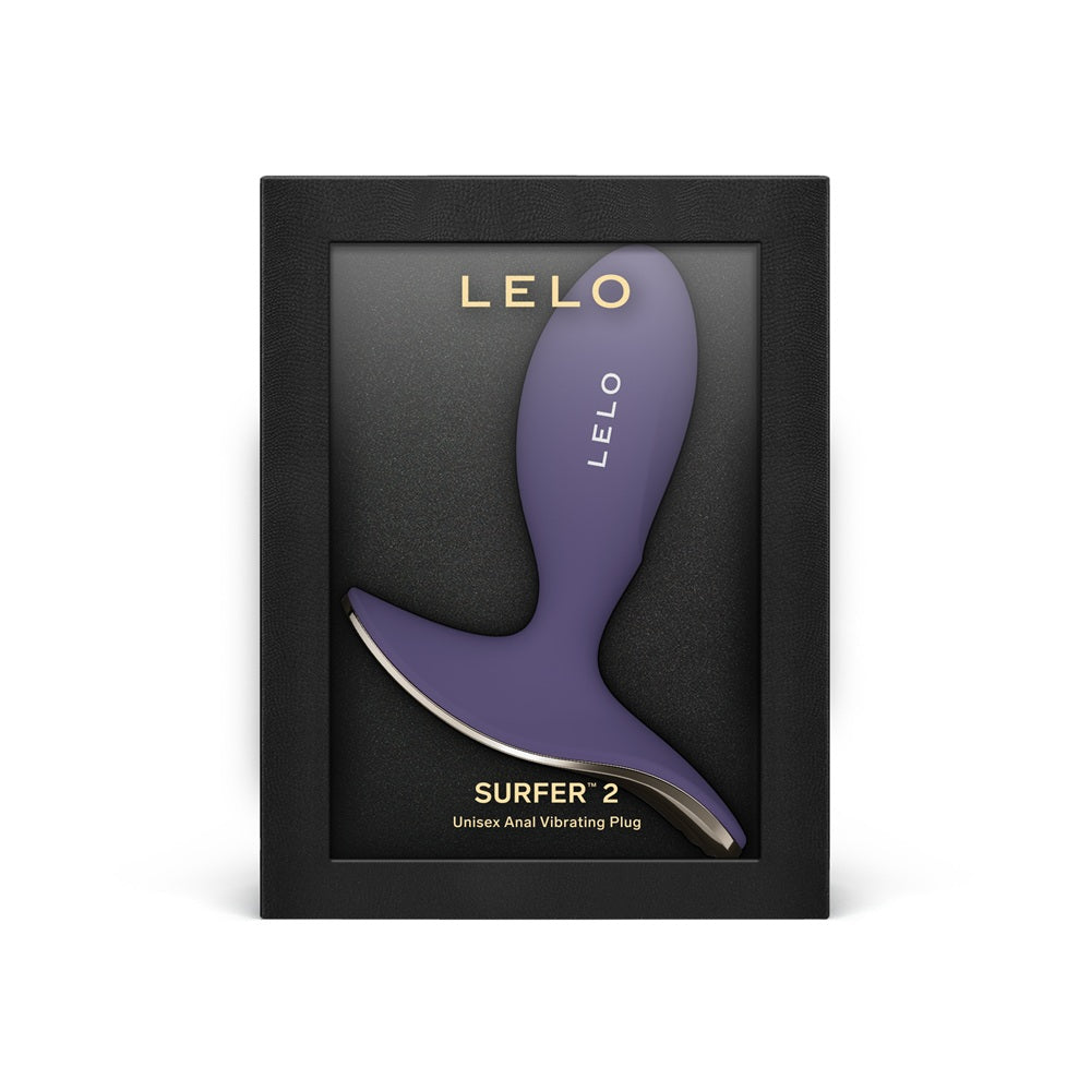 Lelo surfer 2 unisex anal vibrating plug cyber purple - butt plugs peaches and screams