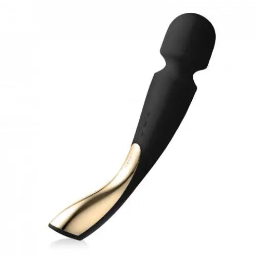 Lelo Wand 2 Silicone Black Rechargeable Waterproof Wand Vibrator - Peaches and Screams