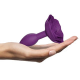 Love to love silicone purple open rose small butt plug - peaches and screams