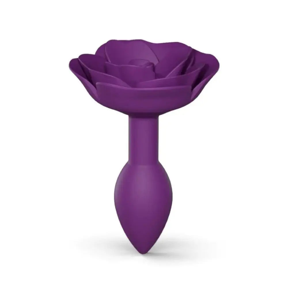 Love to love silicone purple open rose small butt plug - peaches and screams