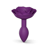 Love to love silicone purple open rose small butt plug - peaches and screams