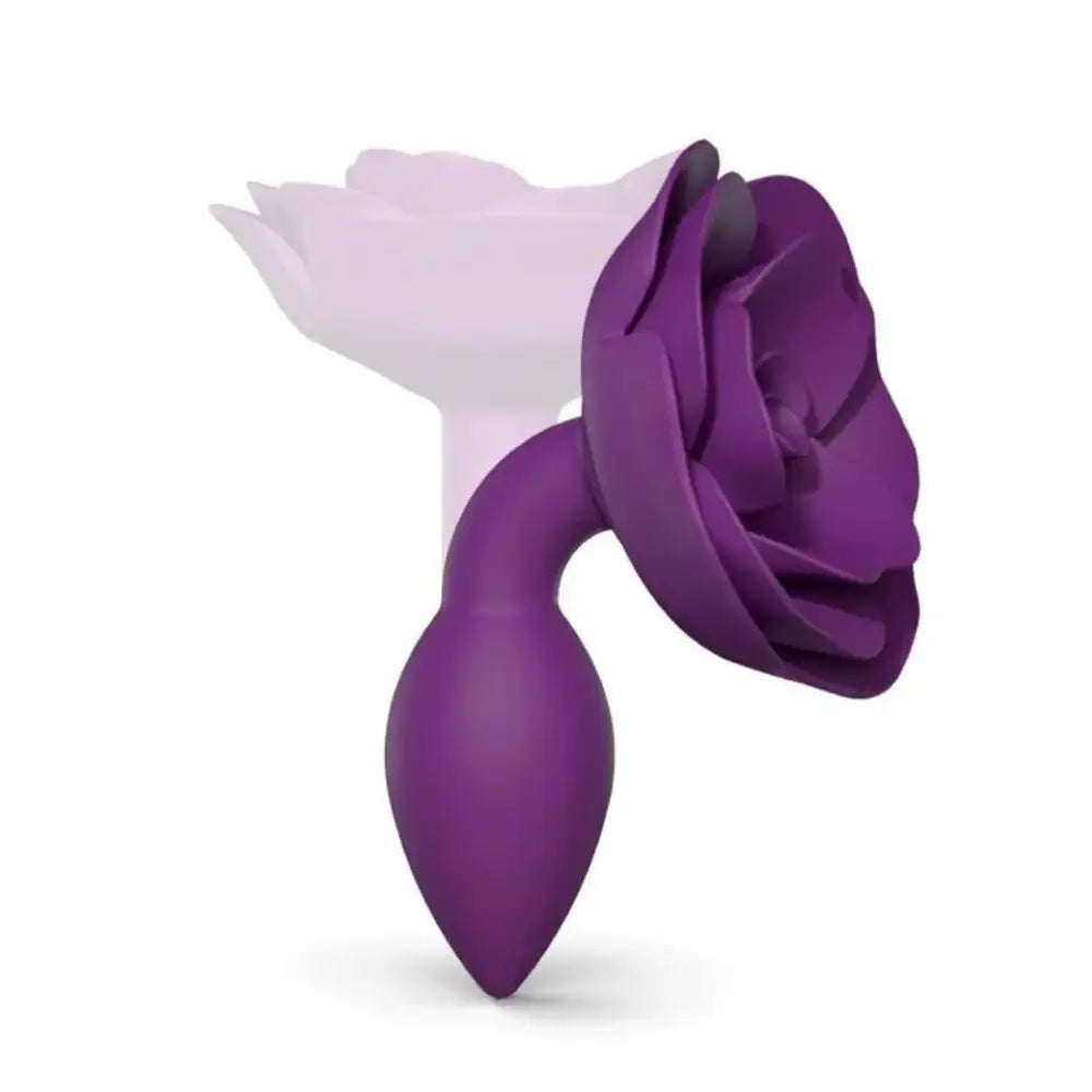 Love to love silicone purple open rose small butt plug - peaches and screams