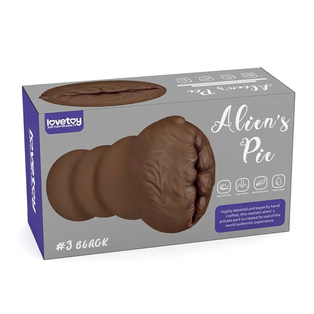 Lovetoy aliens pie number 3 flesh brown rubber masturbator - peaches and screams