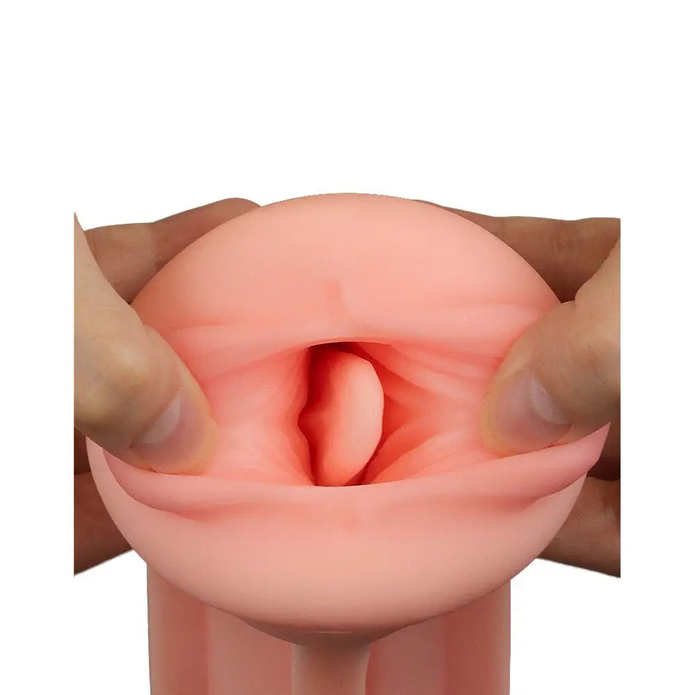 Lovetoy flesh pink brew cream ale mouth masturbator 8 inch - peaches and screams