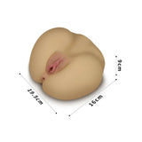 Lovetoy flesh pink rubber no. 3 dual entry masturbator - peaches and screams