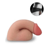 Lovetoy flesh pink rubber realistic dildo with balls 5 inch - peaches and screams