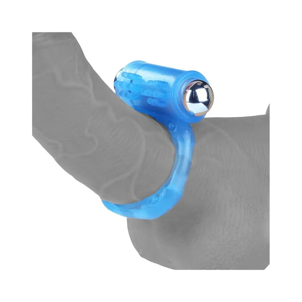 Lovetoy glow in the dark rubber cock ring with vibrator - peaches and screams