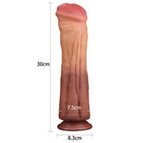 Lovetoy large realistic flesh pink suction cup dildo 12 inch - peaches and screams