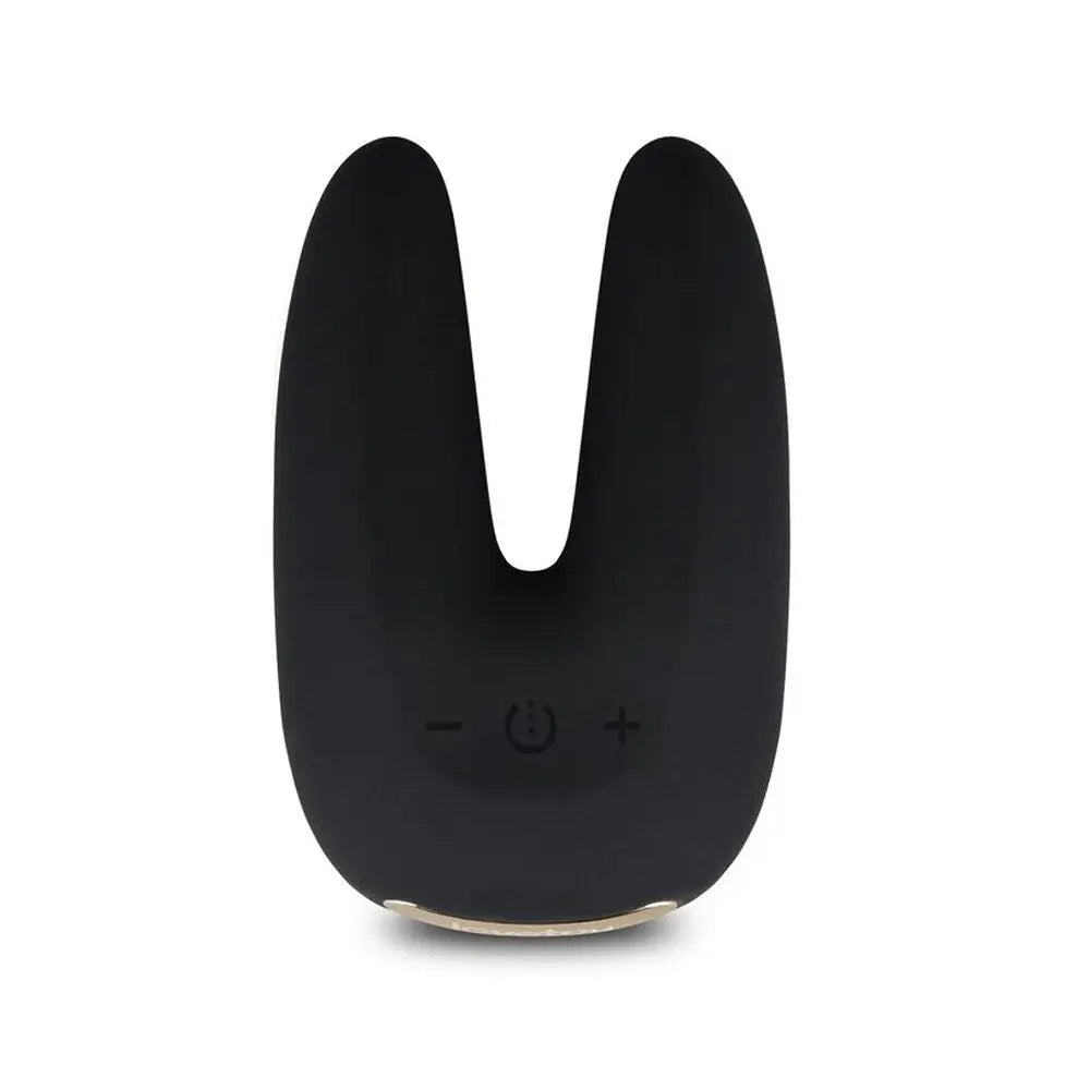 Lovetoy silicone black twin clitoral vibrator rechargeable - peaches and screams