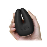 Lovetoy silicone black twin clitoral vibrator rechargeable - peaches and screams